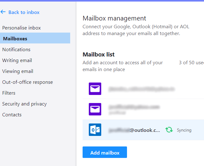 Hotmail to Yahoo Mail migration